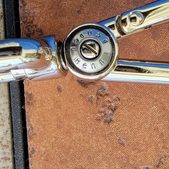 Henri Bendel Convertable Backpack In Pebble Grain Perriwinkle Leather/Navy Suede - Picture 8 of 16